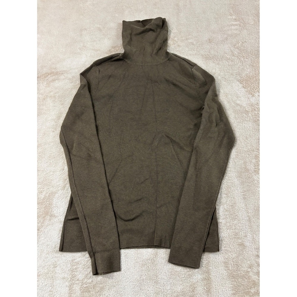 Peruvian Connection Turtleneck Sweater Shirt Women's Small Brown Long Sleeve EUC